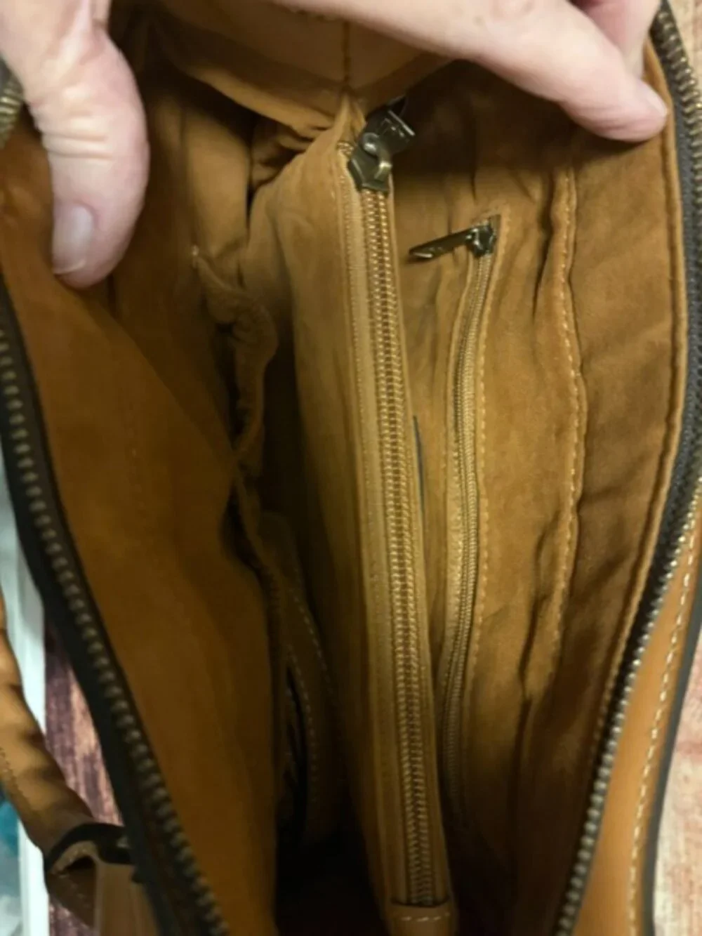 Patricia Nash Nova Italian Leather Satchel Crossbody Hazelnut NWOT - Picture 4 of 4